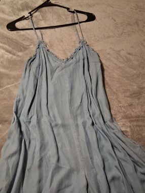 Light Blue Spaghetti Strap Dress Goutchoes. Looks Like A Dress But Isnt, Has Poc